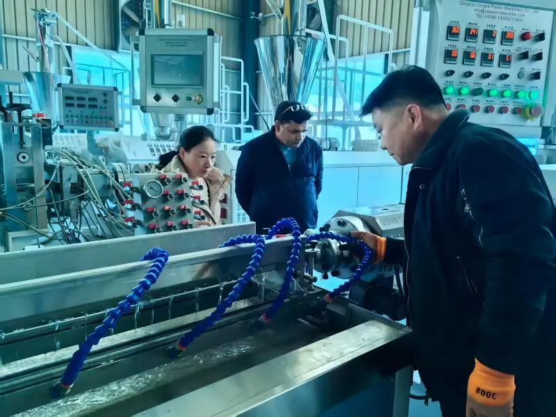 Rubber Irrigation Pipe Machine Running On-site For India Customer