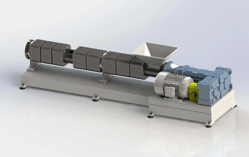아프리카 고객을 위한 이중 나사 플라스틱 재활용 압출기 주문