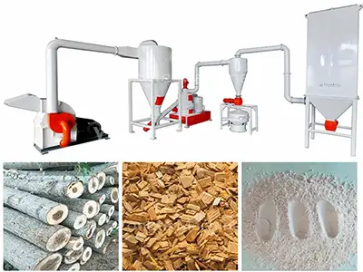 wood wastage crushing and grinding machine